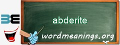 WordMeaning blackboard for abderite